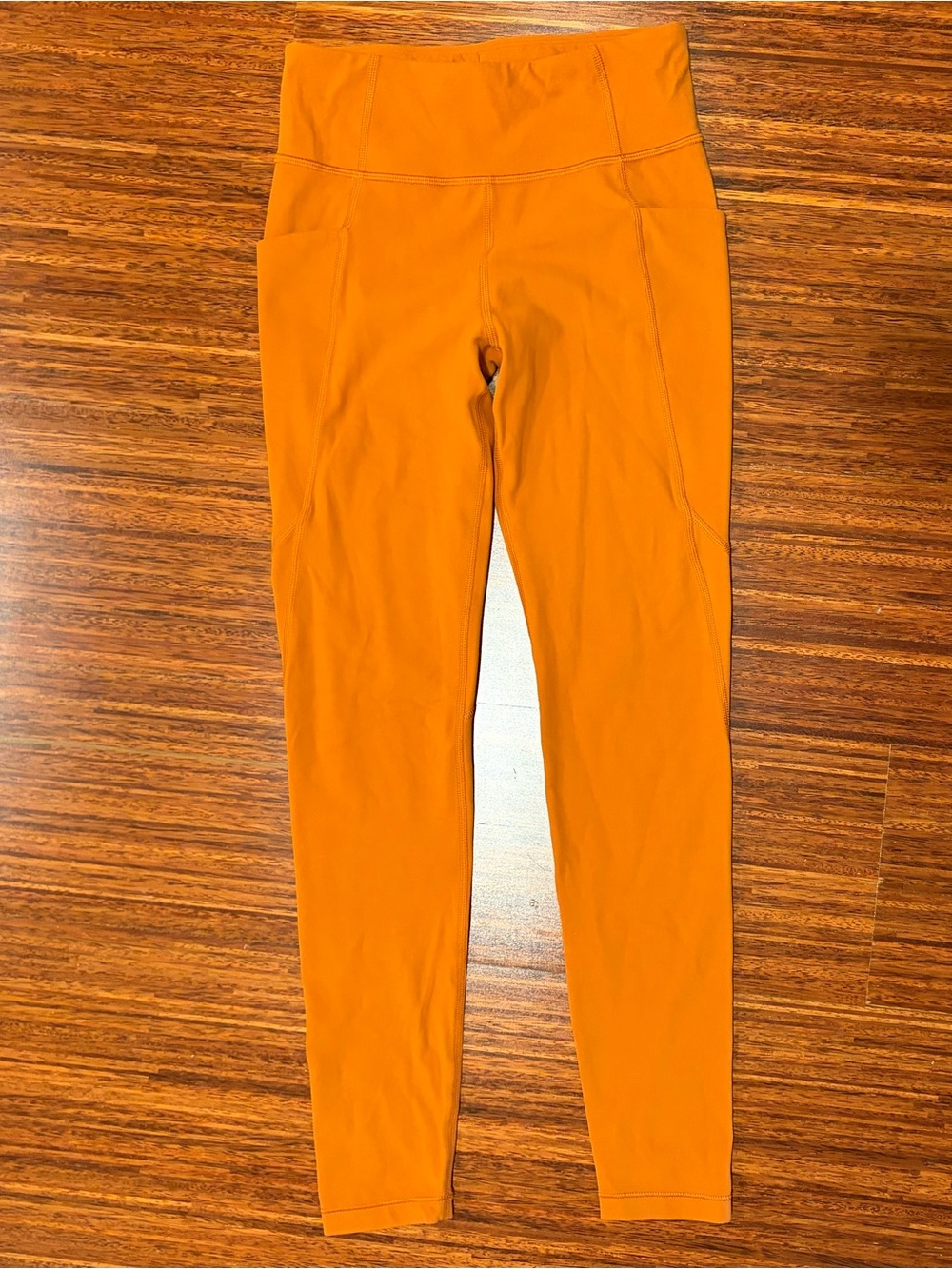 Athleta Girl High Rise Stash Your Treasures Leggings Marigold Orange Sz Large 12